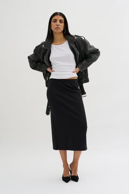 Leren jas Casual fit grey