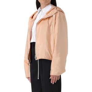 Jil Sander Blend Zijden Jas met Rits en Capuchon