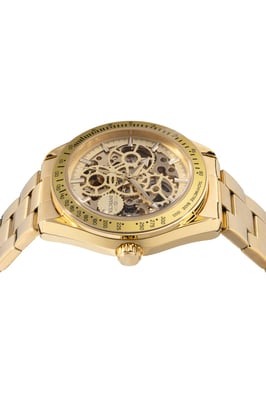Invicta Objet D Art 49501 Heren Horloge - Automatisch Uurwerk - Roestvrij Staal met gouden Wijzerplaat - 47mm