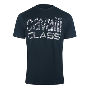 Cavalli Class Opvallend Zebraprint Marineblauw T-shirt