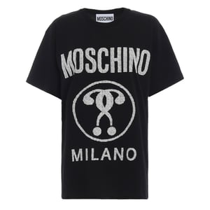 Moschino Milano Double Question Mark-logo Zwart T-shirt
