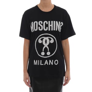 Moschino Milano Double Question Mark-logo Zwart T-shirt