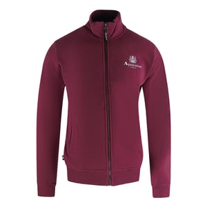 Aquascutum Active Zip Up Burgundy Sweatshirt