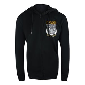 Cavalli Class Bold Tiger Graphic Logo Zwarte Hoodie Met Ritssluiting