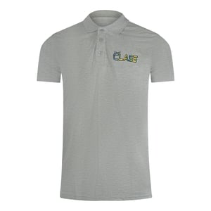 Cavalli Class Levendig Bloemenlogo Grijs Poloshirt