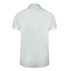 Cavalli Class Levendige Bloemenlogo Off White Poloshirt