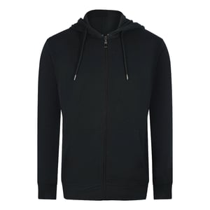 Cavalli Class Traditionele Stijl Luipaardontwerp Zwarte Hoodie Met Ritssluiting