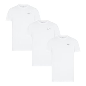 3-pack Nike T-shirts met Ronde Hals en Geborduurd Swoosh-logo in Wit