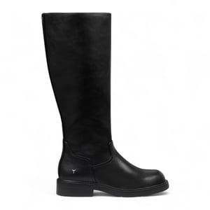 Windsorsmith Dames Zwarte Fuax Leren Kniehoge Laarzen - Zegen