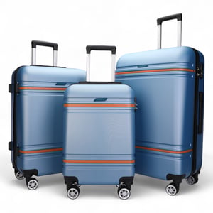 Hardshell Blue Navy Cabinekofferset Robuuste ABS Lichtgewicht Bagage Vakantietas