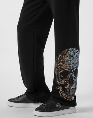 Fleece Jogging Pants Degrade' Skull