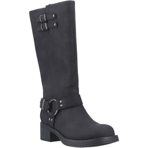 Rocket Dog Nash Faux Leather Vrouwelijke Zwarte Hak Enkellaarzen