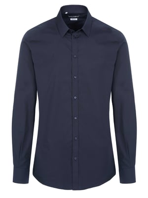 Dolce & Gabbana Gouden Collectie overhemd marineblauw