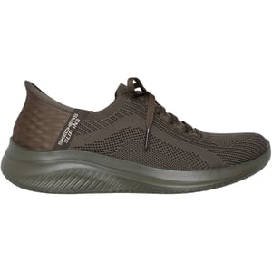 Skechers Ultra Flex 3.0 Pure Color Sneakers Voor Dames In Olijfgroen Textiel