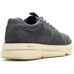 Hush Puppies Baylor Leren Heren Sneakers Marineblauw