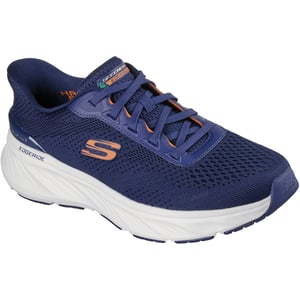 Skechers Edgeride Textiel Heren Navy/Oranje Sneakers