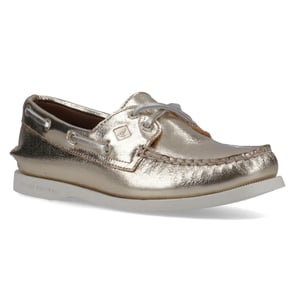 Sperry Authentic 2 Eye Dames Gouden Bootschoenen Van Leer
