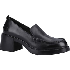 Hush Puppies Adelaide Dames Zwarte Leren Instappers
