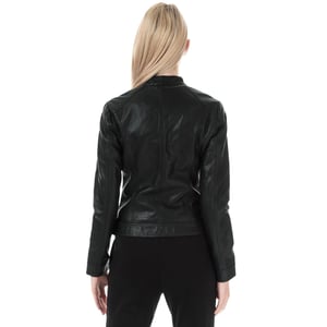 Only Dames/Dames Bandit Faux Leren Bikerjasje (Zwart)