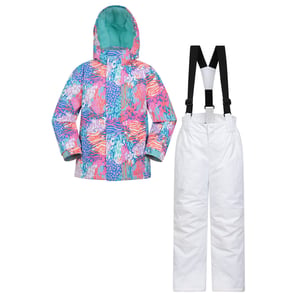 Mountain Warehouse Kinder/Kinder bedrukte Ski jas & broek (Roze)