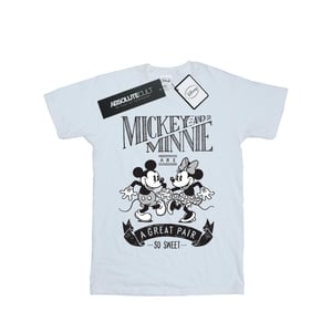Disney Heren Mickey en Minnie Mouse Geweldig Paar T-shirt (Wit)