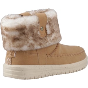 HEYDUDE Camden Cuff Classic Cozy Polyester Dames Cognac Winter Enkellaarzen