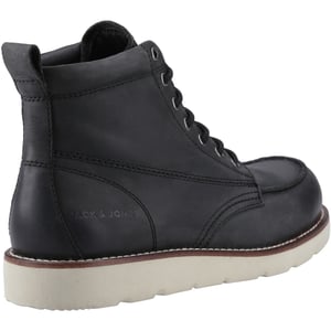 Jack & Jones Toronto Leren Heren Zwarte Enkellaarsjes
