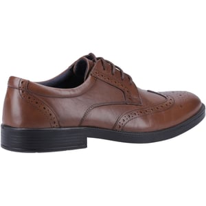 Hush Puppies Nolan Lederen Heren Tan Brogues Schoenen