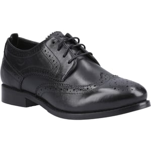 Hush Puppies Natalia Damesbrogues Schoenen Van Zwart/zwart Leer