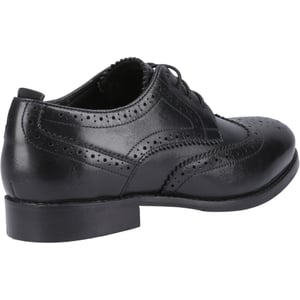 Hush Puppies Natalia Damesbrogues Schoenen Van Zwart/zwart Leer