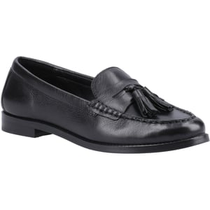 Hush Puppies Connie Dames Zwarte Leren Instappers