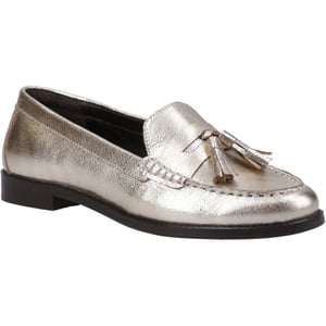 Hush Puppies Connie Dames Gouden Loafers Van Leer