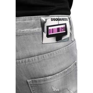Dsquared2 Lichtgrijze Skaterjeans