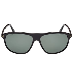 Tom Ford Prescott groene gepolariseerde lens glanzende zwarte zonnebril