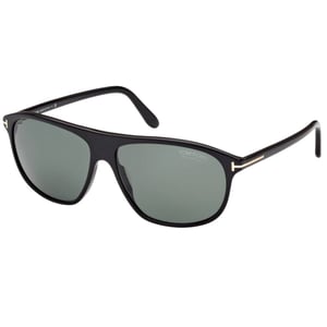 Tom Ford Prescott groene gepolariseerde lens glanzende zwarte zonnebril