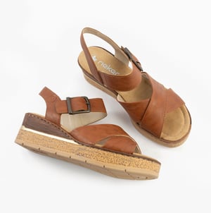 Rieker 63795-22 Dames Sandalen Bruin