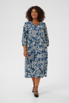 Jurk KCmahlia A-shape blue white