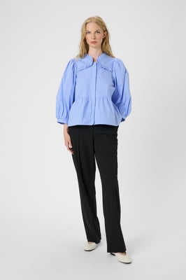Blouse met korte mouwen KBAmy Feminine blue white