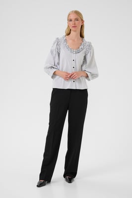 Blouse met lange mouwen KBBeatrice Feminine white black