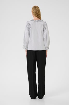 Blouse met lange mouwen KBBeatrice Feminine white black