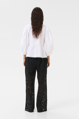 Blouse met korte mouwen KBAnnabelle Peplum fit white