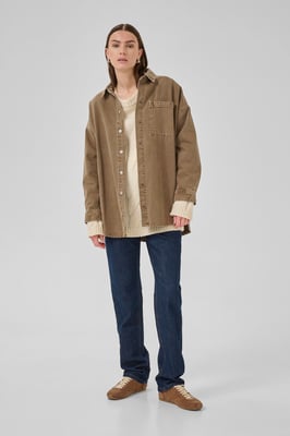 Shirt met lange mouwen MWMalo Box fit brown