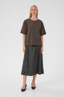 T-shirt KBBecilla Casual fit dark brown