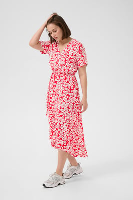 Jurk KAbeathe A-shape white red