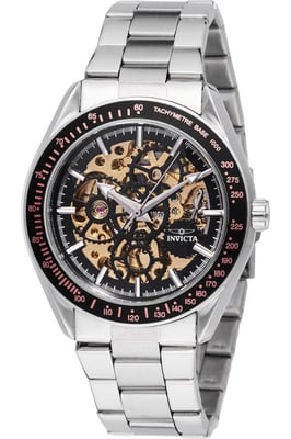 Invicta Objet D Art 49500 Heren Horloge - Automatisch Uurwerk - Roestvrij Staal met zwarte Wijzerplaat - 43mm