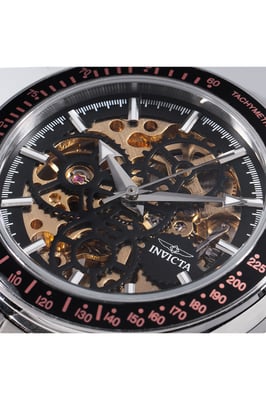 Invicta Objet D Art 49500 Heren Horloge - Automatisch Uurwerk - Roestvrij Staal met zwarte Wijzerplaat - 43mm