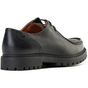 Base London Carbon Leren Heren Zwarte Mocassins Schoenen
