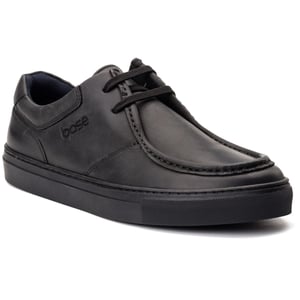 Base London Dalston Leren Heren Zwarte Mocassins Schoenen