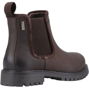 Hunter Canna Dealer Boot Leer Dames Bruine Platte Chelsea Boots