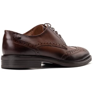 Base London Pocket Leren Heren Bruine Brogues Schoenen